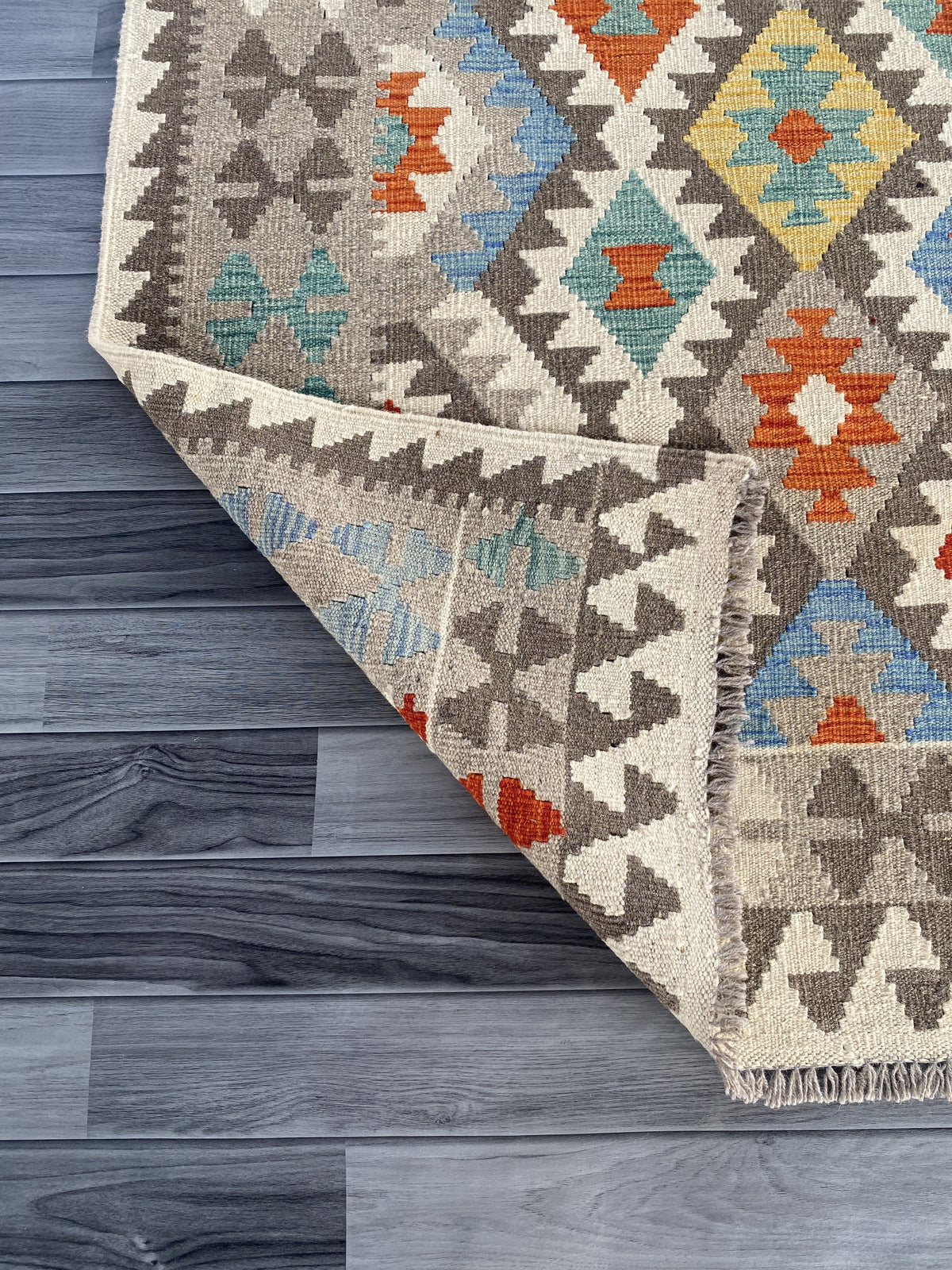 Handmade Afghan Chobi Kilim Rug 200  CM x  150 CM  SS # 128