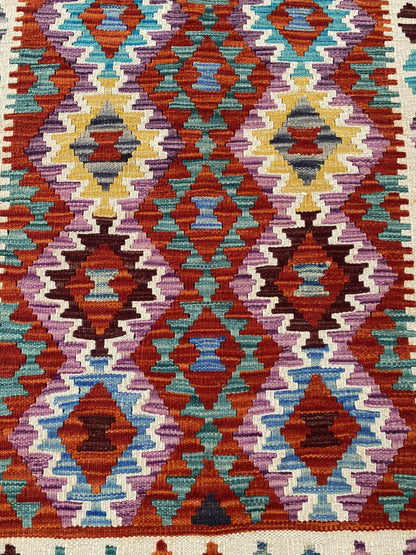 Handmade Afghan Chobi Kilim Rug 158x108 cm KAS#730