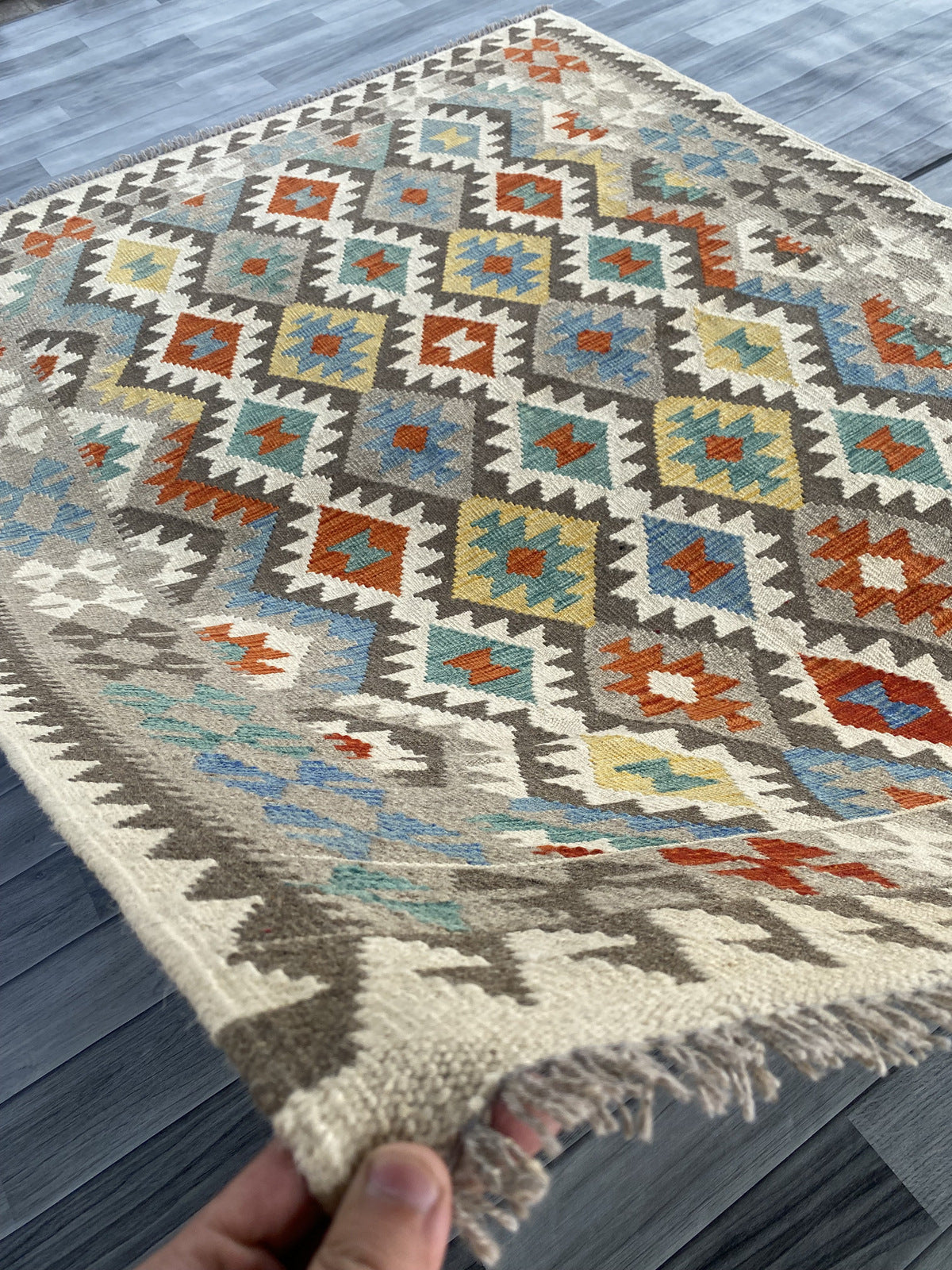 Handmade Afghan Chobi Kilim Rug 200  CM x  150 CM  SS # 128