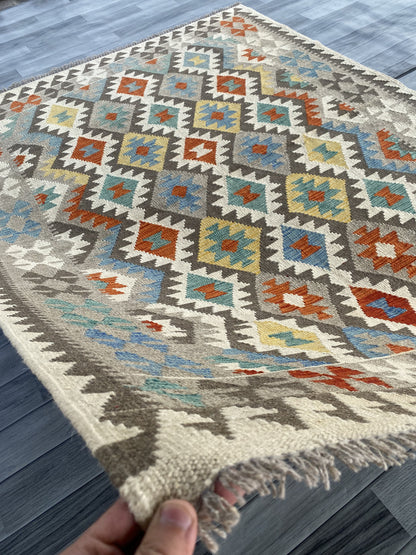 Handmade Afghan Chobi Kilim Rug 200  CM x  150 CM ( SS # 128 )