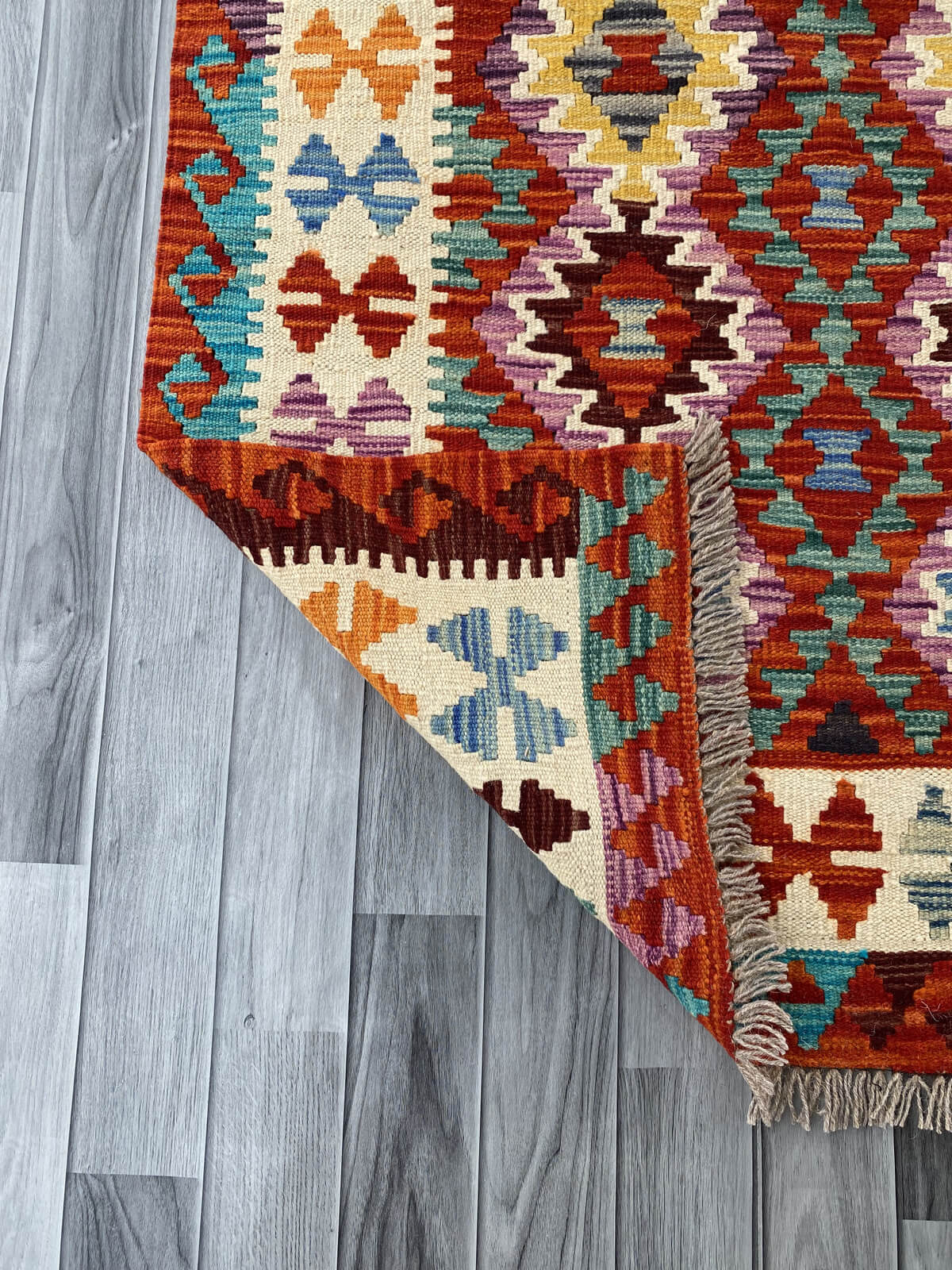 Handmade Afghan Chobi Kilim Rug 158x108 cm KAS#730