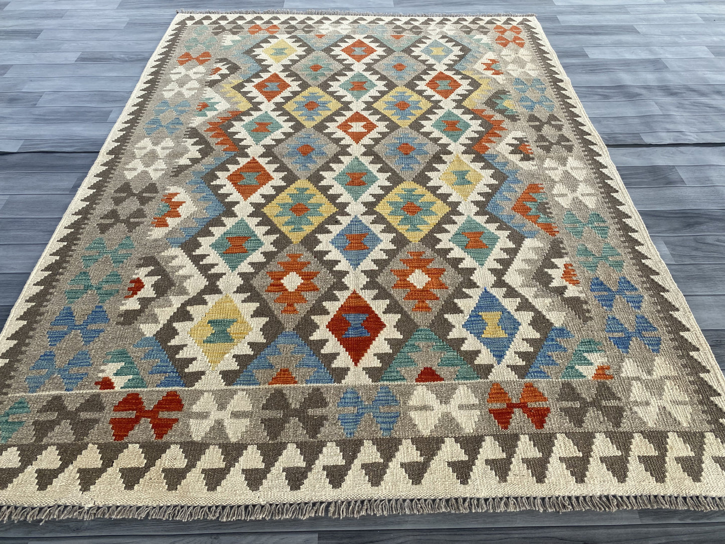 Handmade Afghan Chobi Kilim Rug 200  CM x  150 CM ( SS # 128 )