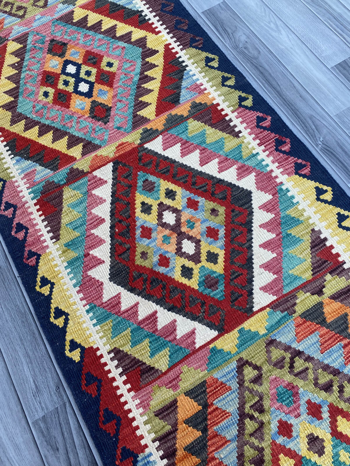 Handmade Flat Weave Kilim Rug ( 488 cm x 81 cm )