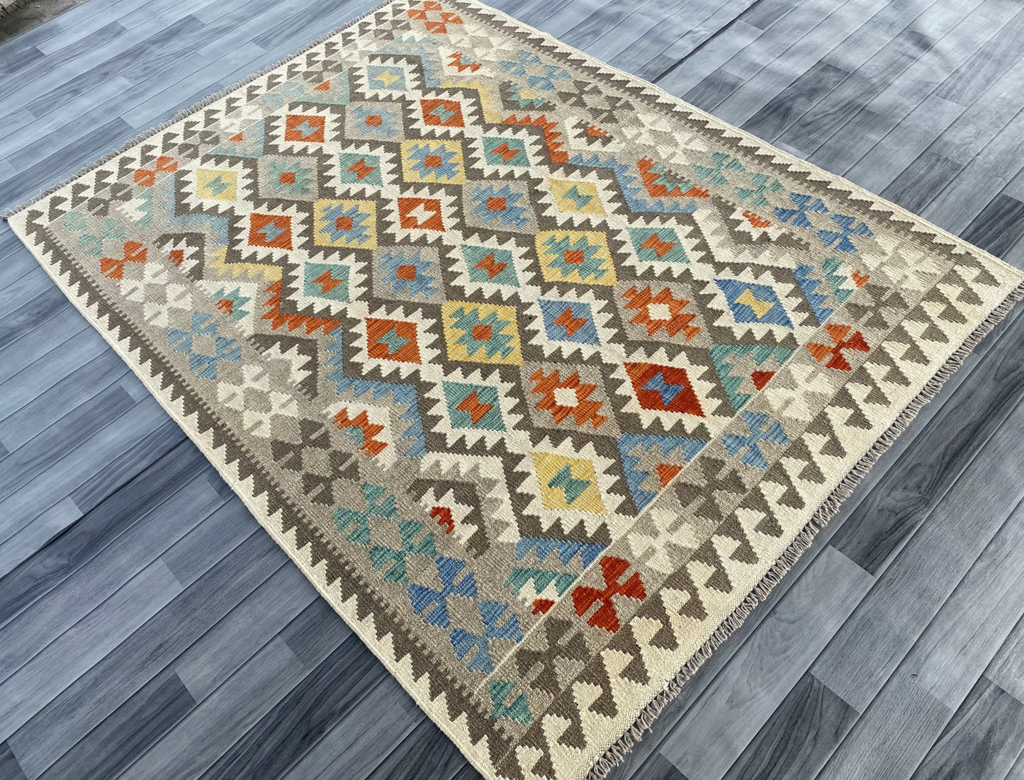 Handmade Afghan Chobi Kilim Rug 200  CM x  150 CM ( SS # 128 )