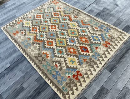 Handmade Afghan Chobi Kilim Rug 200  CM x  150 CM ( SS # 128 )