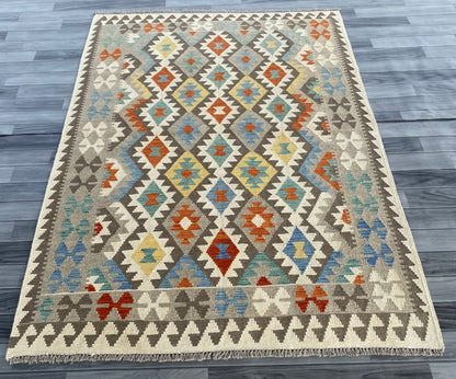 Handmade Afghan Chobi Kilim Rug 200  CM x  150 CM ( SS # 128 )