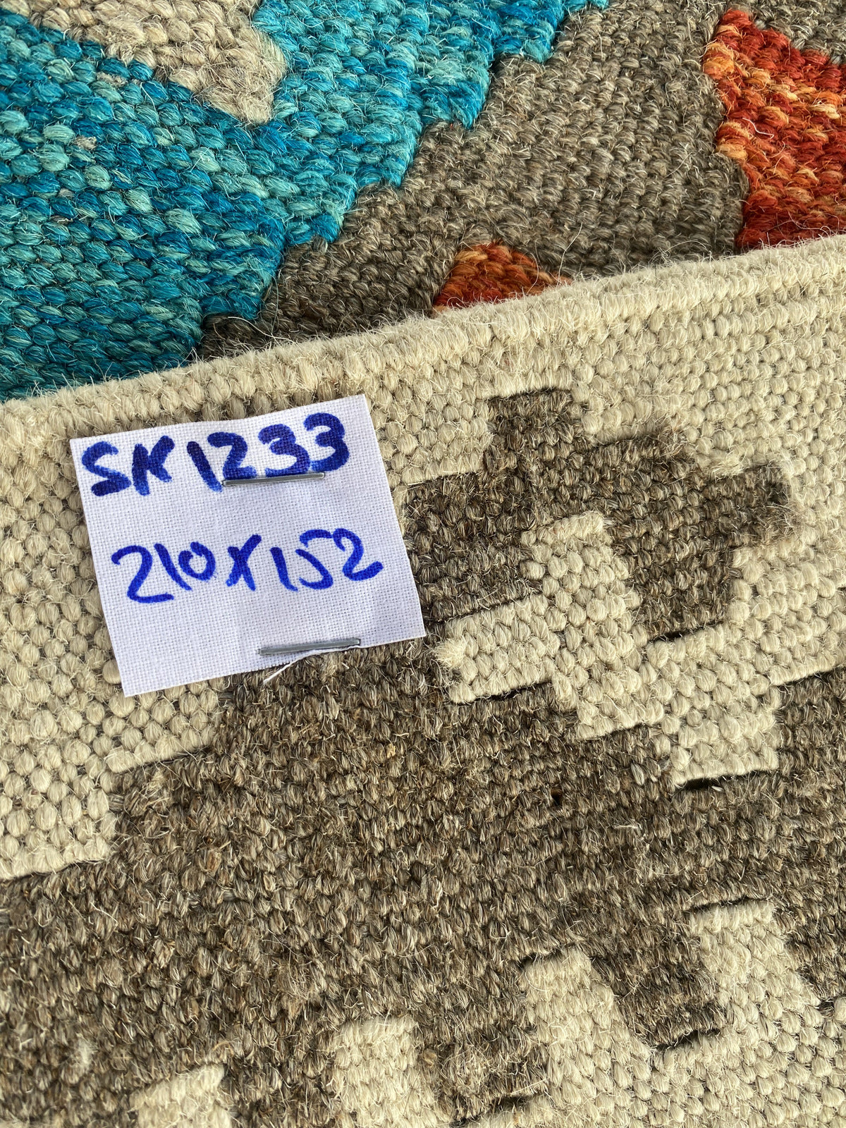 Handmade Afghan  Kilim Rug  210 CM x 152 CM  SK #1233