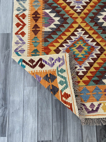 Handmade Afghan Chobi Kilim Rug 161x98 cm KAS#731