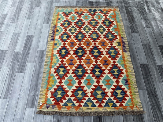 Handmade Afghan Chobi Kilim Rug 157x104 cm KAS#732