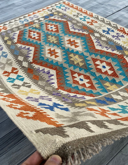 Handmade Afghan Chobi Kilim Rug 210  CM x  152 CM ( SS # 127 )