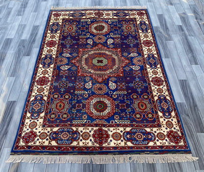 Hand Woven Afghan Traditional Wool Rug | 210 CM x 144 CM KSD#996