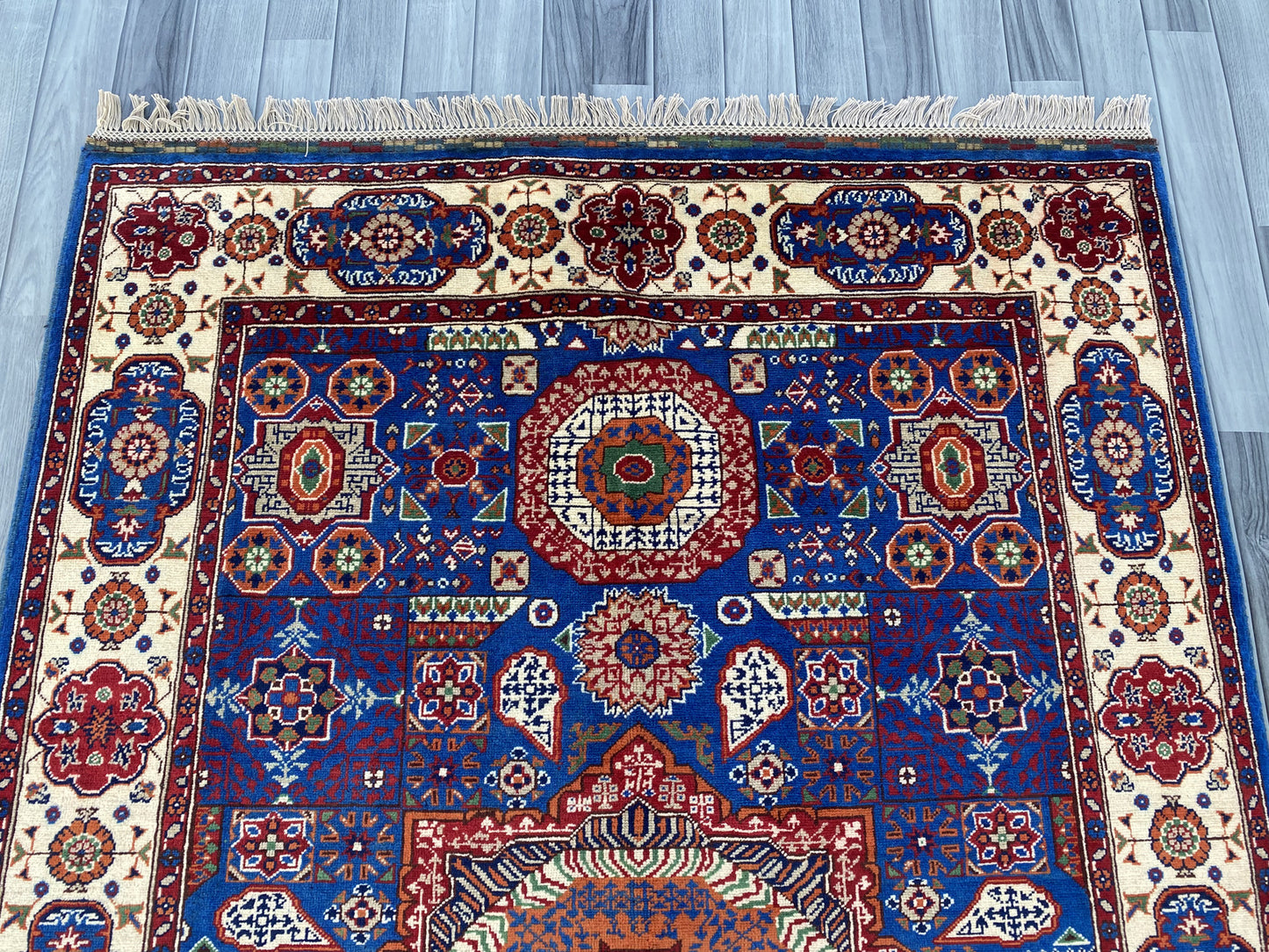 Hand Woven Afghan Traditional Wool Rug | 210 CM x 144 CM KSD#996