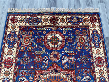 Hand Woven Afghan Traditional Wool Rug | 210 CM x 144 CM KSD#996