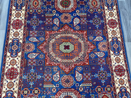 Hand Woven Afghan Traditional Wool Rug | 210 CM x 144 CM KSD#996