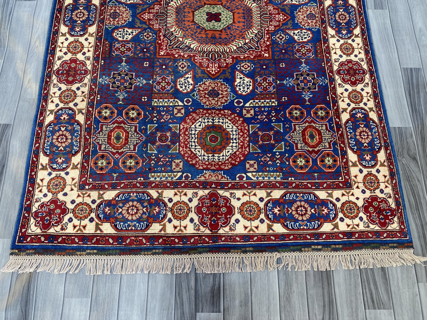 Hand Woven Afghan Traditional Wool Rug | 210 CM x 144 CM KSD#996