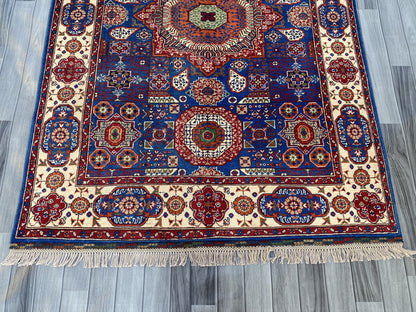 Hand Woven Afghan Traditional Wool Rug | 210 CM x 144 CM KSD#996