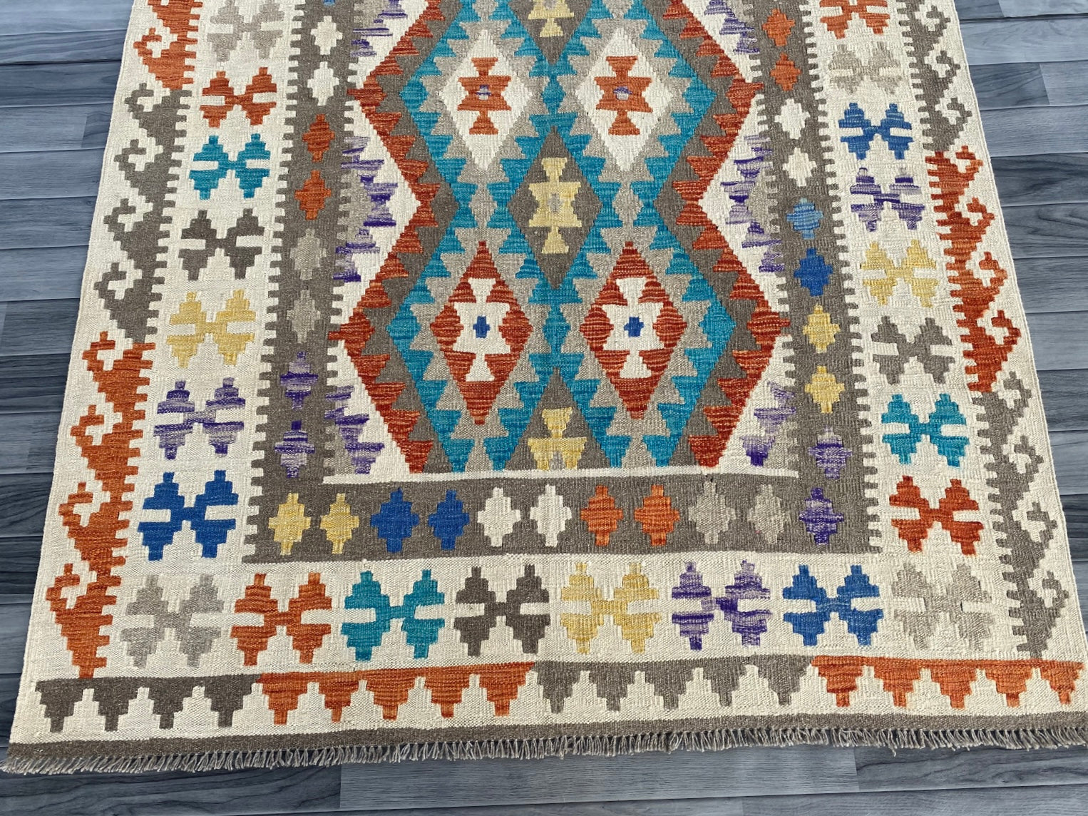 Handmade Afghan Chobi Kilim Rug 210  CM x  152 CM  SS # 127