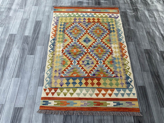 Handmade Afghan Chobi Kilim Rug 152x101 cm KAS#733
