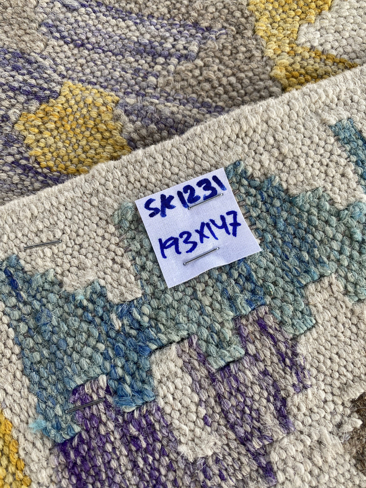 Handmade Afghan  Kilim Rug  193 CM x 147 CM  SK #1231