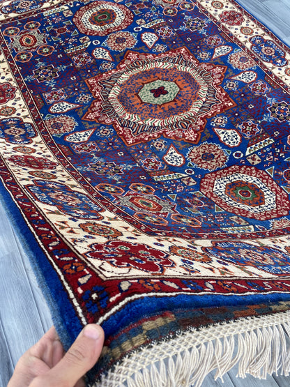 Hand Woven Afghan Traditional Wool Rug | 210 CM x 144 CM KSD#996