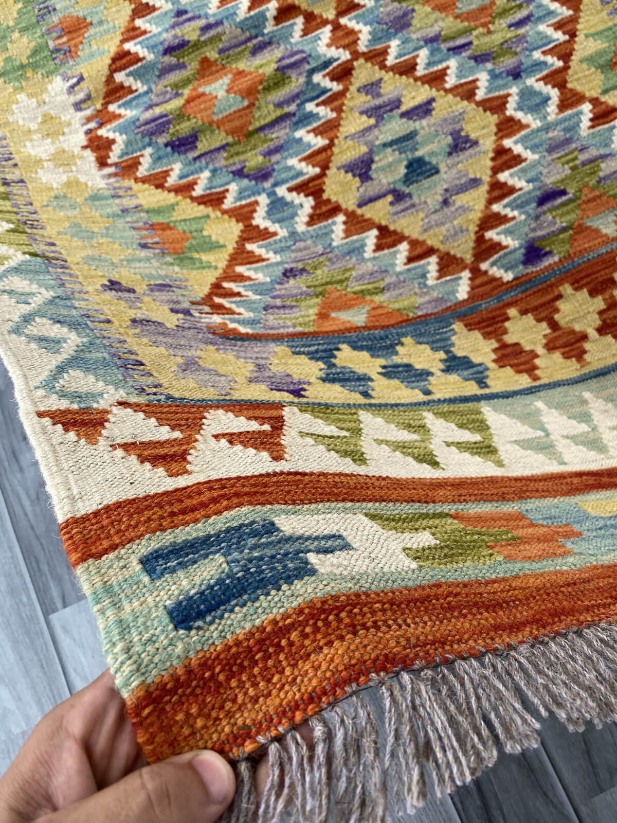 Handmade Afghan Chobi Kilim Rug 152x101 cm KAS#733
