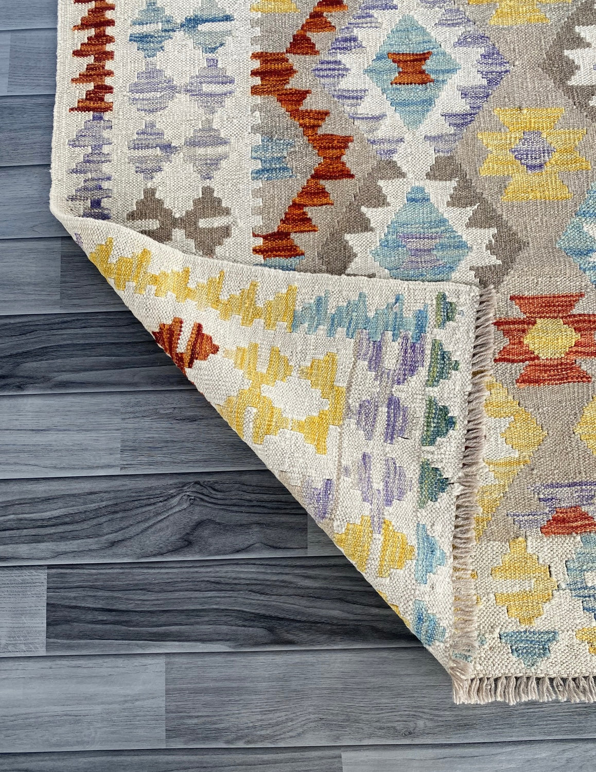 Handmade Afghan Chobi Kilim Rug 195  CM x  147 CM ( SS # 126 )