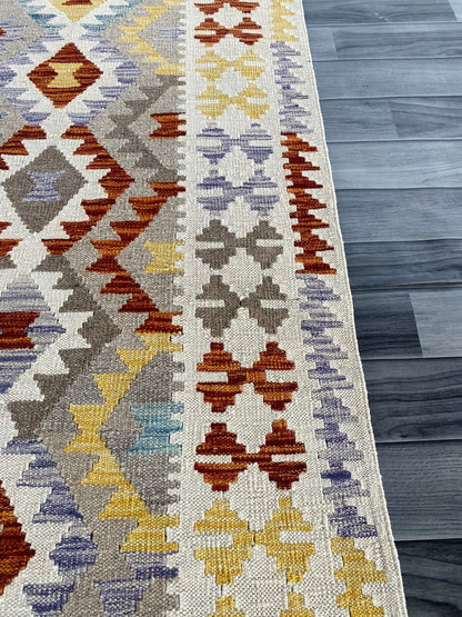 Handmade Afghan Chobi Kilim Rug 195  CM x  147 CM ( SS # 126 )