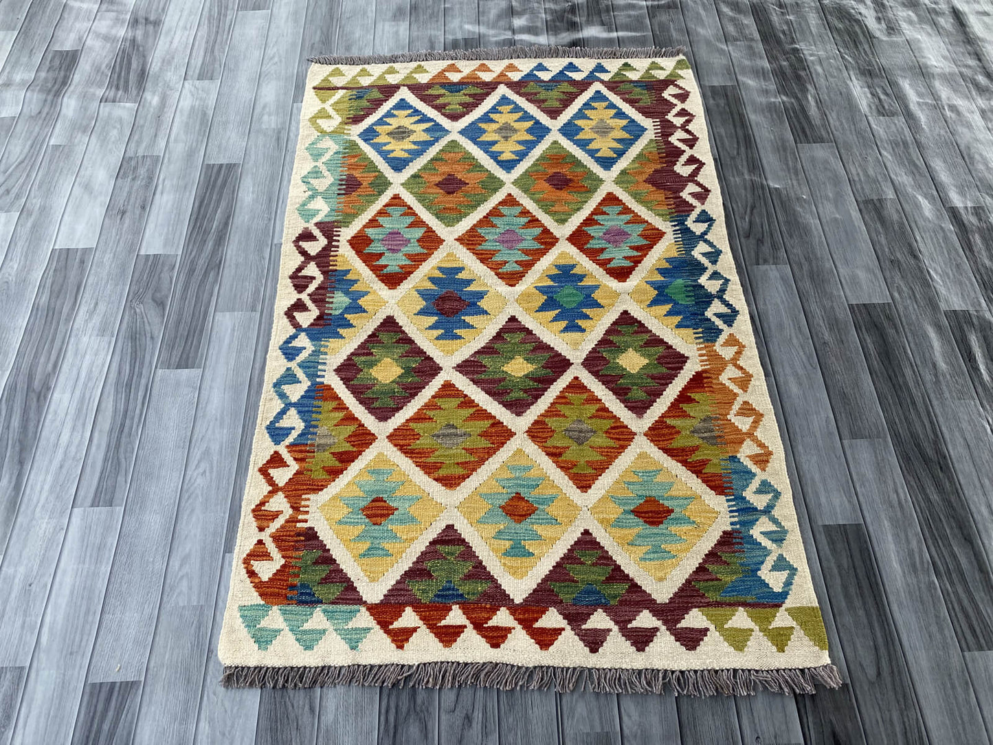 Handmade Afghan Chobi Kilim Rug 153x103 cm KAS#734