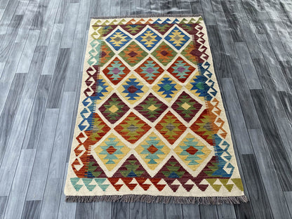 Handmade Afghan Chobi Kilim Rug 153x103 cm KAS#734