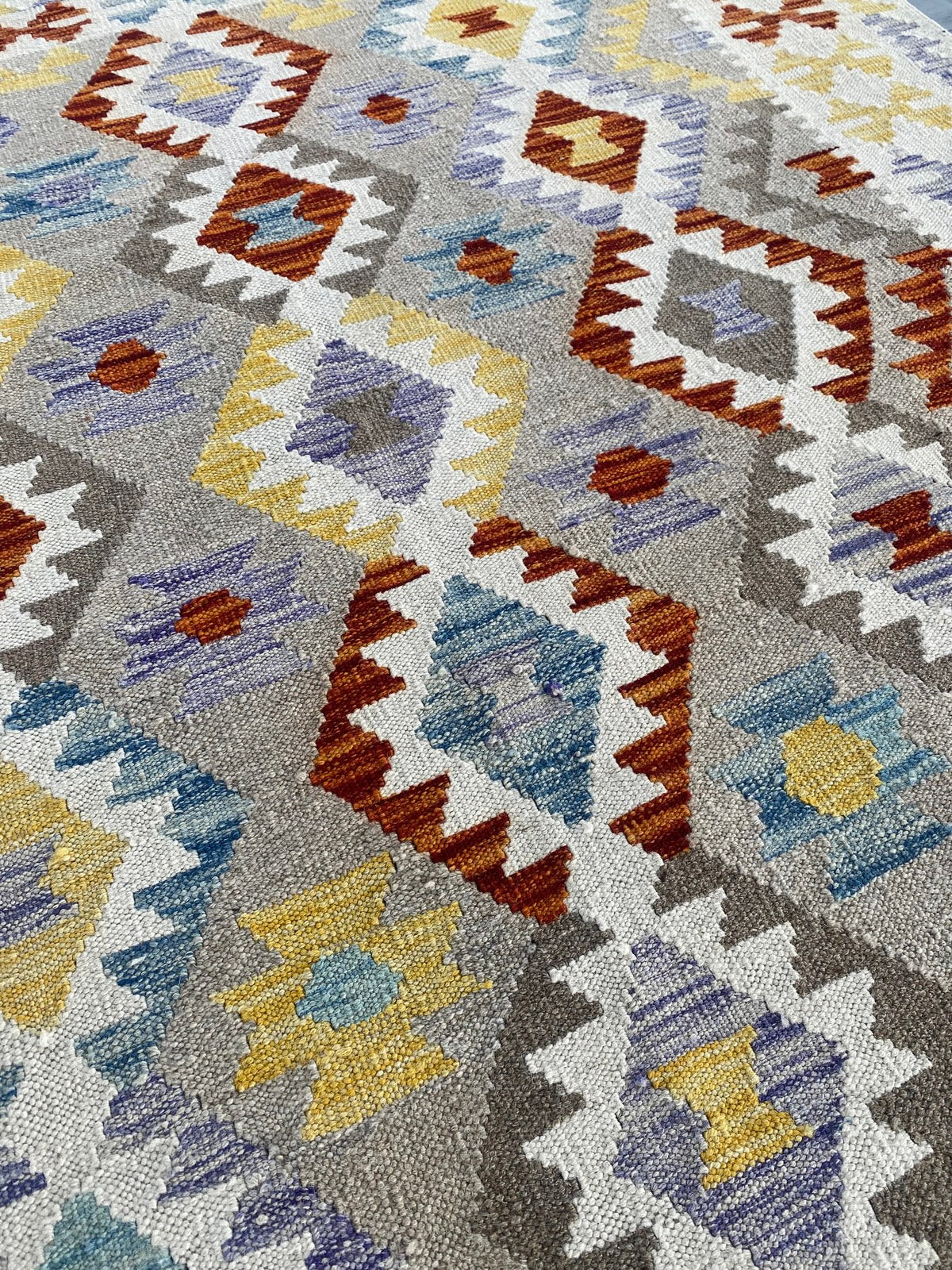 Handmade Afghan Chobi Kilim Rug 195  CM x  147 CM ( SS # 126 )