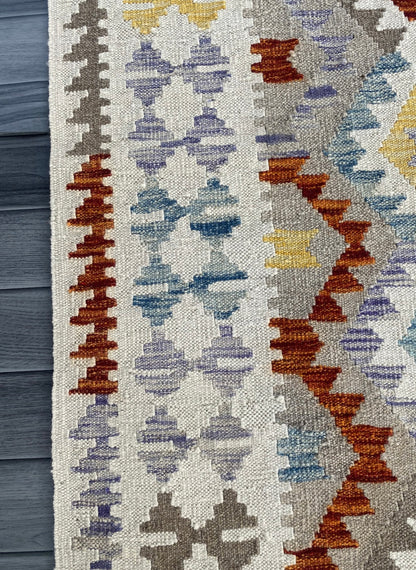 Handmade Afghan Chobi Kilim Rug 195  CM x  147 CM ( SS # 126 )