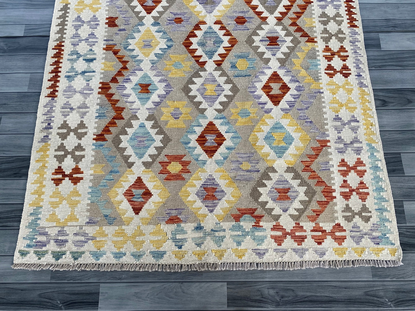 Handmade Afghan Chobi Kilim Rug 195  CM x  147 CM ( SS # 126 )