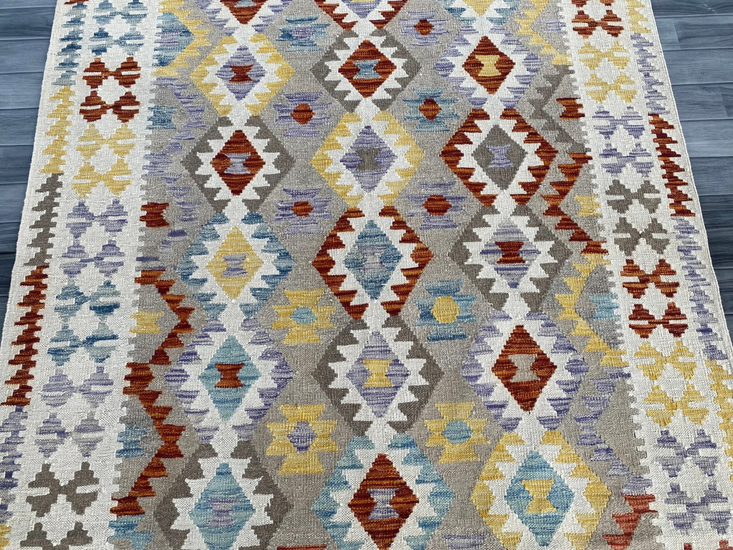Handmade Afghan Chobi Kilim Rug 195  CM x  147 CM ( SS # 126 )