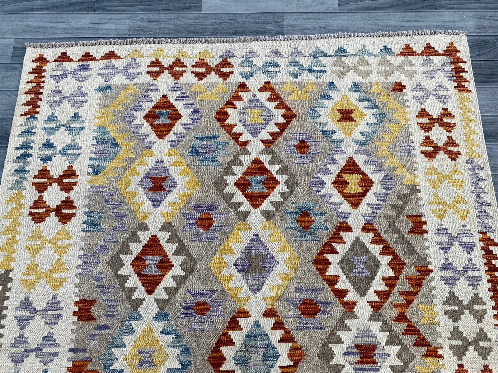 Handmade Afghan Chobi Kilim Rug 195  CM x  147 CM SS # 126