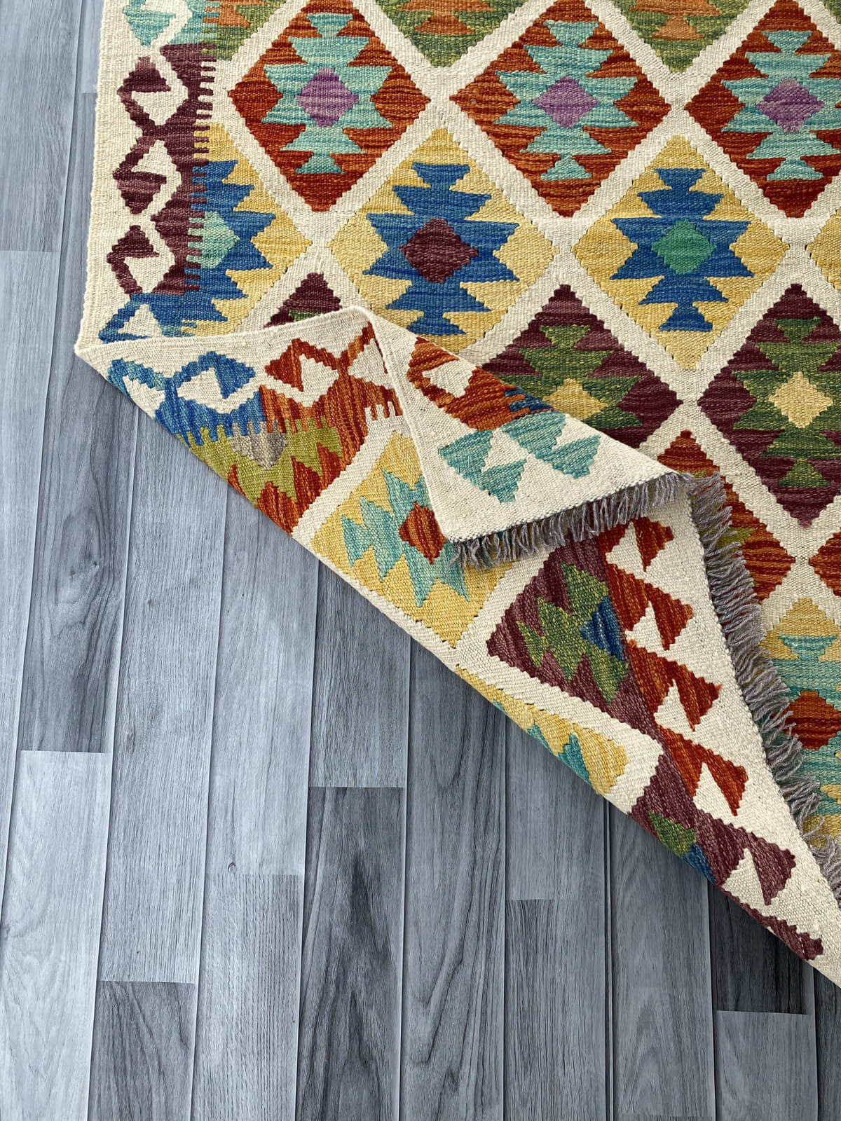 Handmade Afghan Chobi Kilim Rug 153x103 cm KAS#734