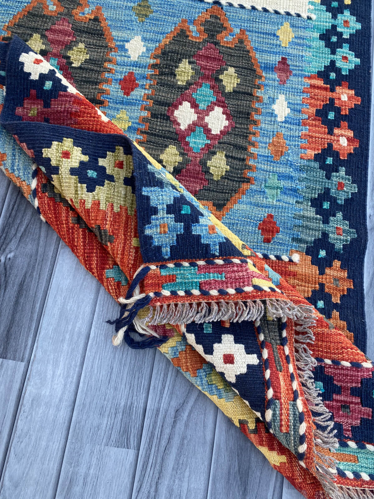 Handmade Flat Weave Kilim Rug ( 400 cm x 81 cm )