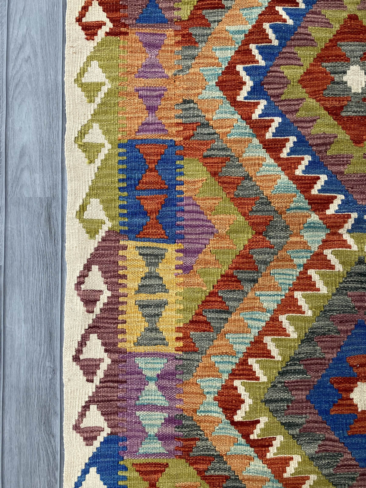 Handmade Afghan Chobi Kilim Rug 152x103 cm KAS#735