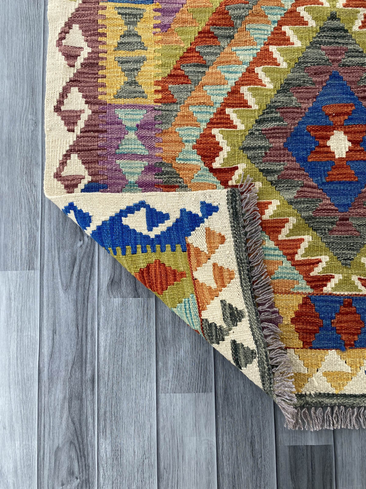 Handmade Afghan Chobi Kilim Rug 152x103 cm KAS#735