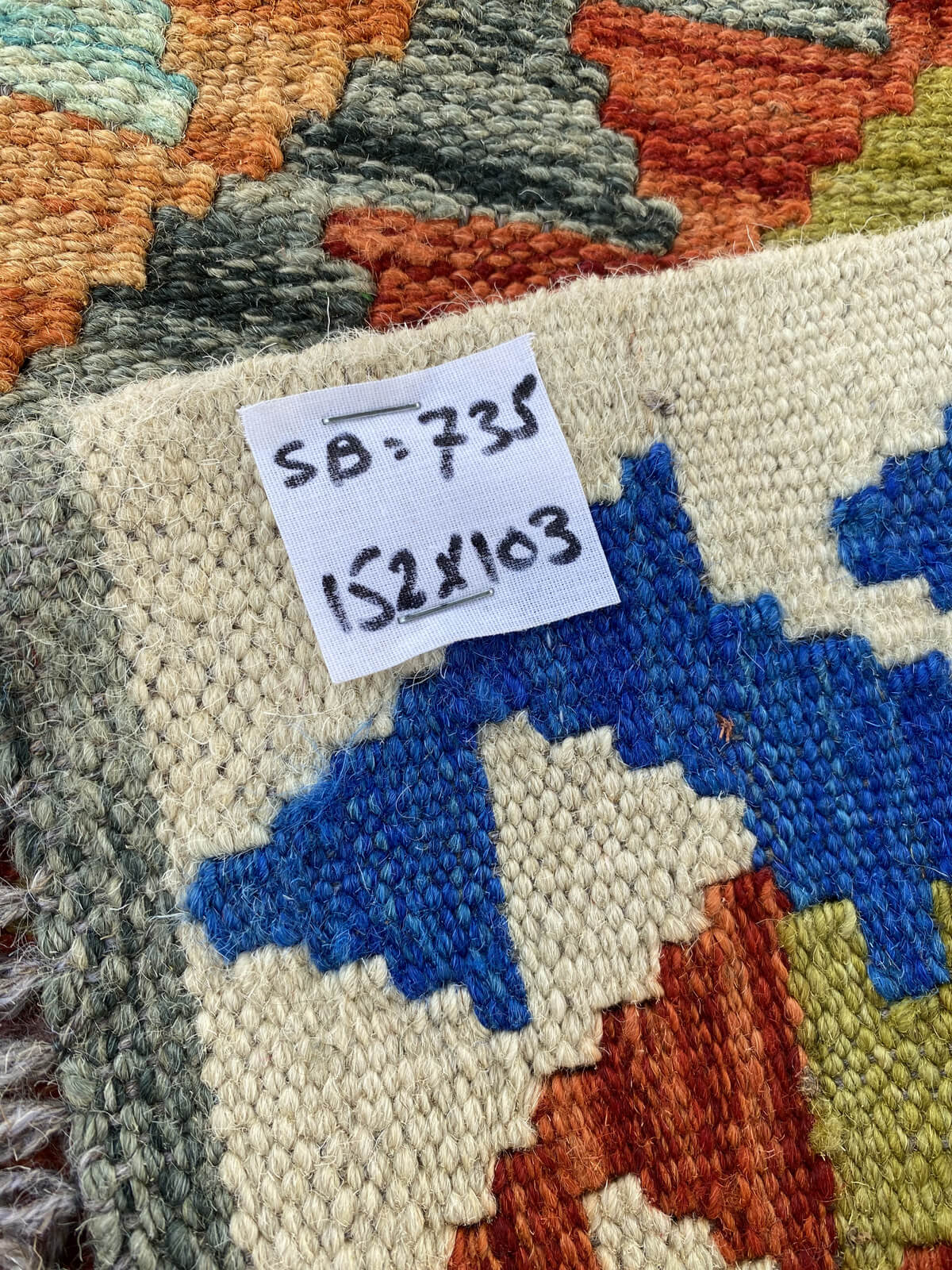 Handmade Afghan Chobi Kilim Rug 152x103 cm KAS#735