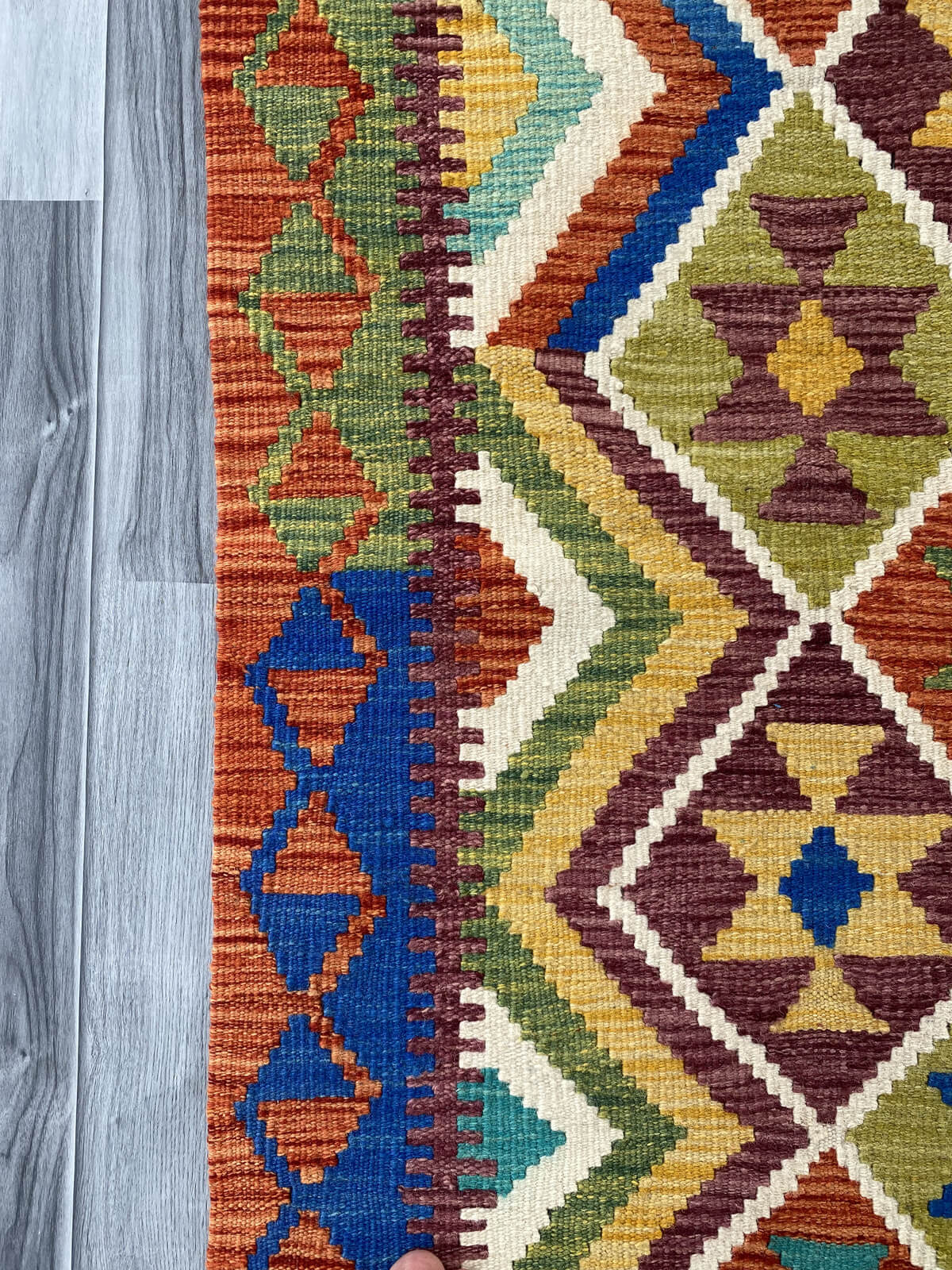 Handmade Afghan Chobi Kilim Rug 145x101 cm KAS#736