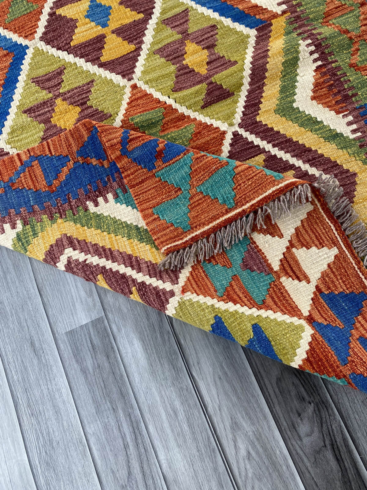 Handmade Afghan Chobi Kilim Rug 145x101 cm KAS#736