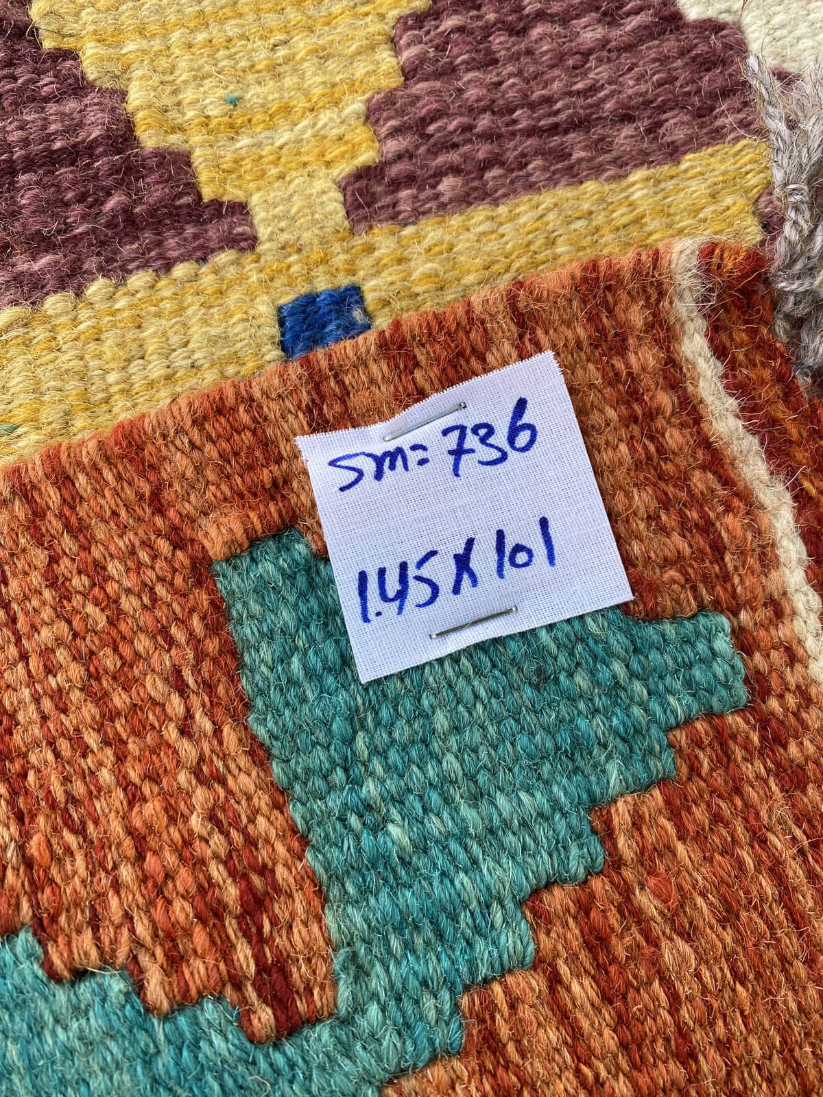 Handmade Afghan Chobi Kilim Rug 145x101 cm KAS#736