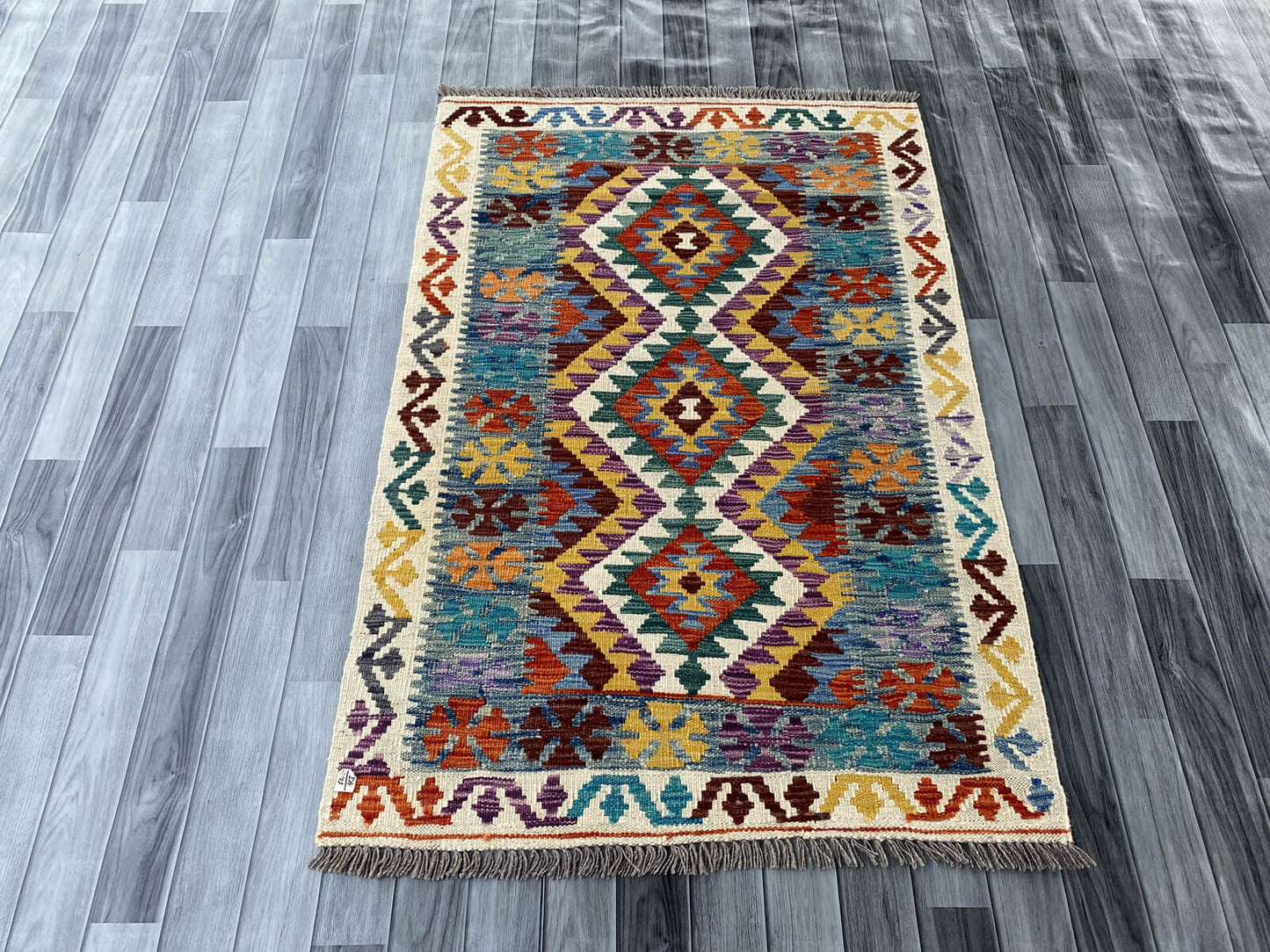Handmade Afghan Chobi Kilim Rug 148x101 cm KAS#737