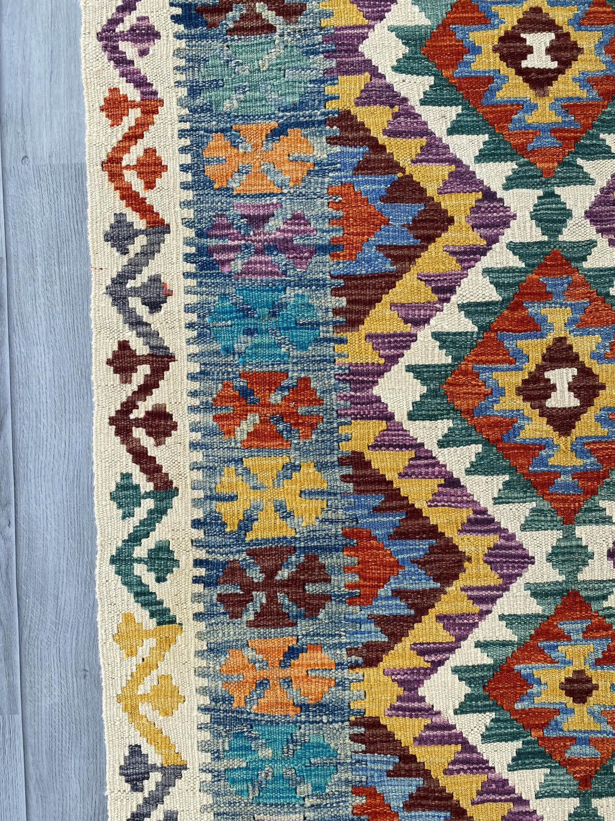 Handmade Afghan Chobi Kilim Rug 148x101 cm KAS#737