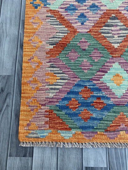 Handmade Flat Weave Kilim Rug ( 390 cm x 84 cm )