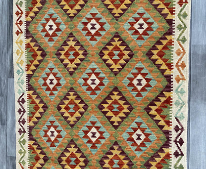Handmade Afghan Chobi Kilim Rug 156x99 cm KAS#739