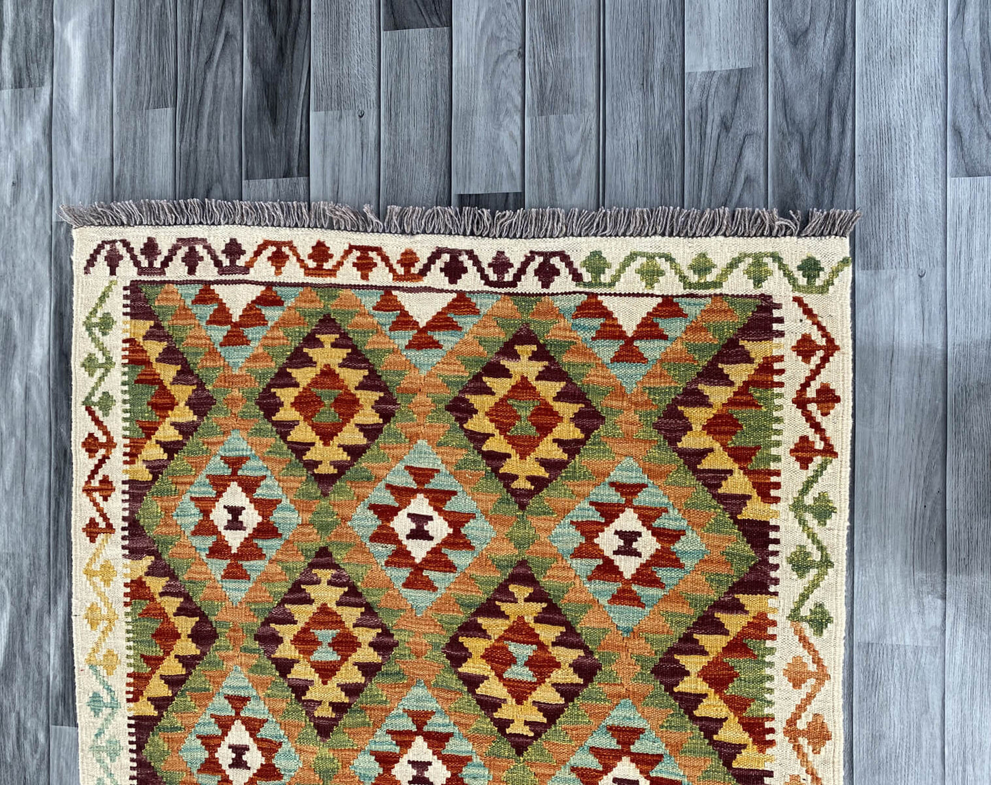 Handmade Afghan Chobi Kilim Rug 156x99 cm KAS#739