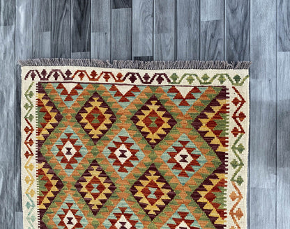 Handmade Afghan Chobi Kilim Rug 156x99 cm KAS#739