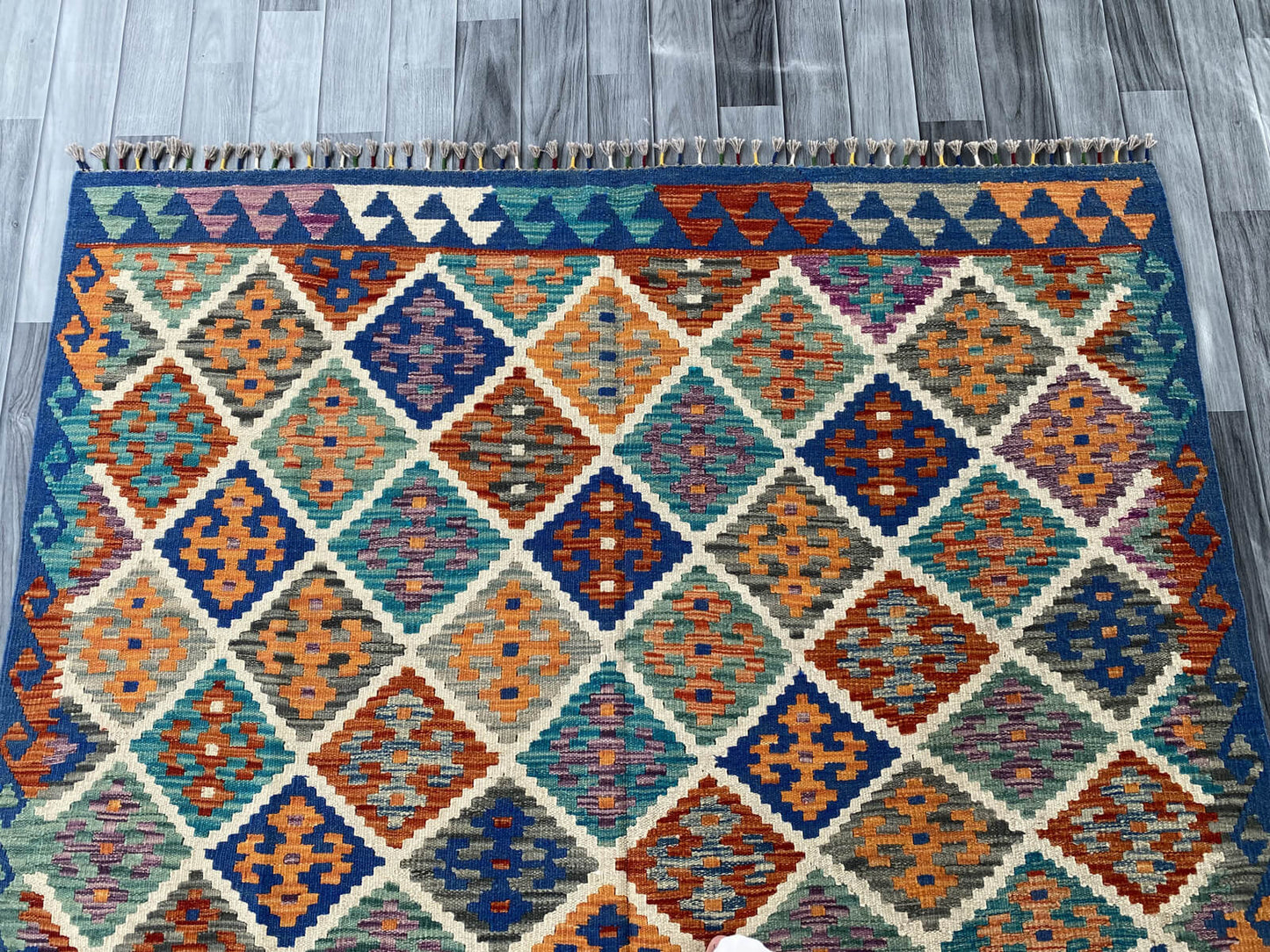 Handmade Afghan Chobi Kilim Rug 249x158 cm KAS#740