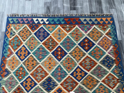 Handmade Afghan Chobi Kilim Rug 249x158 cm KAS#740